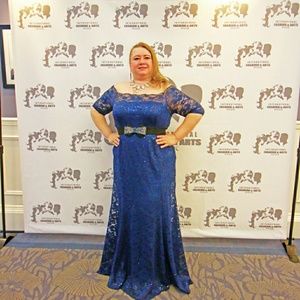 Plus size sequin Navy Blue Dress Torrid Brand